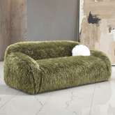 Darwen Faux Fur Seating Collection (Green)