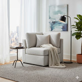 Chauncy Corner Wedge Chair - Gray