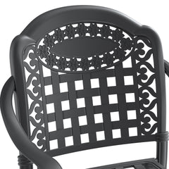 7-Piece All-Weather Cast Aluminum Dining Set, Include 2 Swivel Chairs,4 Dining Chairs and Rectangular Table With Black Frame(same sku:W1710S00377)