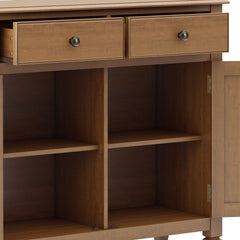 Connaught Solid Wood Entryway Storage Cabinet in Light Golden Brown