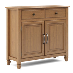 Connaught Solid Wood Entryway Storage Cabinet in Light Golden Brown