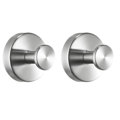 Suction Cup Hooks for Shower No Drill Stainless Steel 2-Pack Towel Hooks