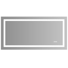 72" x 36" LED Bathroom Mirror with Anti-Fog and Touch Sensor – Modern Frameless Lighted Wall Mirror for Bathroom Vanity, Shower Room, or Dressing Area