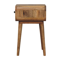 Avora Mini Oak-ish Nightstand with 1-Drawer, Nordic Legs, Light Brown
