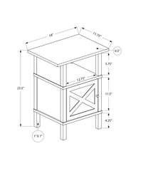 Accent Table, Side Table, End, Living Room, Small, Storage, Dark Oak Laminate, Transitional