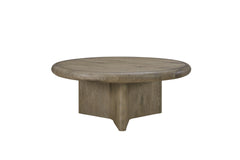 Knotty English Oak Round Cocktail Table