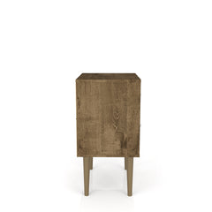 Nightstand in Rustic Brown and White