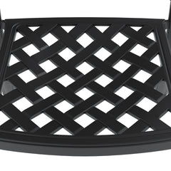 3-Piece Set Of Cast Aluminum Patio Furniture With Red Cushions