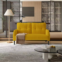 UNITED WE WIN corduroy fabric, comfortable monochrome double sofa, suitable for living rooms and bedrooms