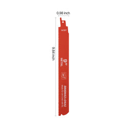Reciprocating Saw Blades, 25 Pack, 14/18 TPI Bi-Metal Reciprocating Saw Blade Set with Universal Shank, Sharp Teeth for Fast and Smooth Cuts, for Cutting 1/8-5/16 inch Medium Metals, Orange