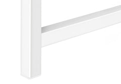 Accent Table, Console, Entryway, Narrow, Corner, Living Room, Bedroom, White Laminate, White Metal, Contemporary, Modern