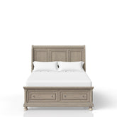 Antique Gray King Storage Bed