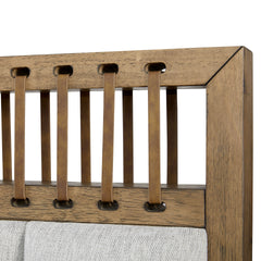 King Upholstered and Strap Panel Bed