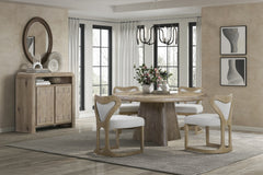 Round Standard Height Table - English Knotty Oak