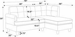 2 - Piece Upholstered Sectional