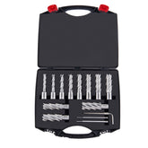 nnular Cutter Set, 13 pcs Weldon Shank Mag Drill Bits, 7/16" to 1-1/16" Cutting Diameter, 2" Cutting Depth, M2AL HSS, with 2 Pilot Pins, Hex Wrench and Portable Case, for Using with Magnetic Dr