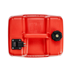 Marine Fuel Tank, 3.17 Gallon/12L, Portable Boat Fuel Gas Tank for Outboard Engine Boats, Plastic Outboard Marine Boat Fuel Tank with Hose, Easy to Carry for Yacht, Fishing Boat, Deck Boat, Red