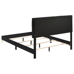 Lexie Black/Gold 4-piece Tufted Panel Eastern King Bedroom Set