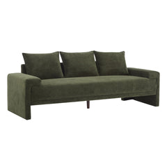 Algora 84.5 in. 3 Seater Modern Upholstered Velvet Sofa,Moss Green