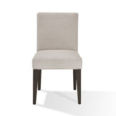 Mod 19 Inch Parson Style Dining Chair, Rubberwood, Set of 2, Light Gray