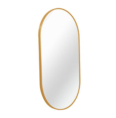 Gold 20 x 28 Inch Metal Oval Mirror