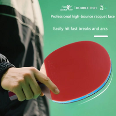 DOUBLE FISH Table Tennis Racket Set, With One Racket Two Balls Suitable For Beginner Training