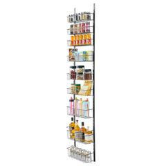 9-Tier Over the Door Pantry Organizer Hanging Storage Rack Adjustable Kitchen