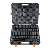 1/2" Drive Impact Socket Set, 65 Piece Socket Set SAE 3/8" to 1-1/4" and Metric 10-24mm, 6 Point Cr-V Alloy Steel for Auto Repair, Rugged Construction, Easy-to-Read Size Markings, Storage Case