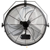 Wall Mount Fan, 18 Inch, 3-speed High Velocity Max. 4150 CFM, Waterproof Industrial Wall Fan, Commercial or Residential for Warehouse, Greenhouse, Workshop, Patio, Black, ETL Listed