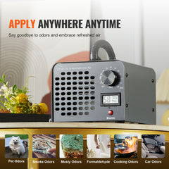 Ozone Generator, 36000mg/h Ozone Machine Odor Remover, High Capacity Commercial/Industrial Ozone Generator Machine, Home Air Ionizers Deodorizer with 0-120 min Time Setting for Rooms, Cars, Pets