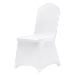 Stretch Spandex Folding Chair Covers, Universal Fitted Chair Cover, Removable Washable Protective Slipcovers, for Wedding, Holiday, Banquet, Party, Celebration, Dining (100PCS White)