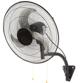 Wall Mount Fan, 18 Inch, 3-speed High Velocity Max. 4000 CFM Oscillating Industrial Wall Fan, Commercial or Residential for Warehouse, Greenhouse, Workshop, Patio, Basement, Black, ETL Listed
