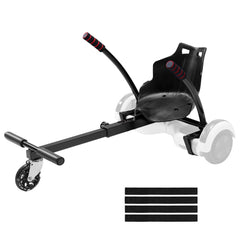 Hoverboard Seat Attachment, for 6.5" 8" 8.5" 10" Hoverboards, with LED Lights, Grips Control, Adjustable Frame Length and 220 LBS Load Capacity, Hover Board Go Karts Accessory, for Kids Adults