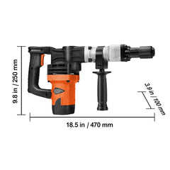 Demolition Jack Hammer Concrete Breaker 1400W Electric Hammer 2 Chisel Bit