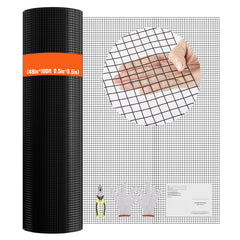 Hardware Cloth, 48'' x 100' Galvanized Wire Mesh Roll, 19 Gauge Chicken Wire Fence Roll, Vinyl Coating Metal Wire Mesh for Chicken Coop Barrier, Rabbit Snake Fences, Poultry Enclosures