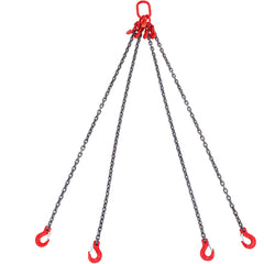 Chain Sling, 11000 lbs Weight Capacity, 5/16'' x 5' G80 Lifting Chain with Grab Hooks, DOT Certified, Blackening Coating Manganese Steel & Adjustable Length, for Dock Factory Construction Site