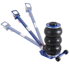 Air Jack, 3 Ton/6600 lbs Triple Bag Air Jack, Airbag Jack with Six Steel Pipes, Lift up to 17.7", 3-5 s Fast Lifting Pneumatic Jack, with Adjustable Long Handles for Cars, Garages, Repair (Blue)