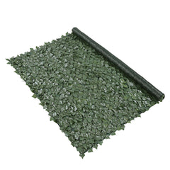 Ivy Privacy Fence, 96 x 72 in Artificial Green Wall Screen, Greenery Ivy Fence with Mesh Cloth Backing and Strengthened Joint, Faux Hedges Vine Leaf Decoration for Outdoor Garden, Yard, Balcony