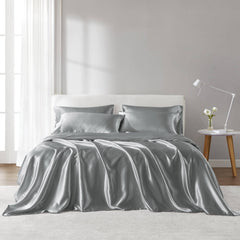 4 PCS Twin Luxury Sheet Set Grey