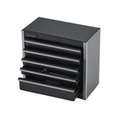 Tool Box 8.6-inch Portable Metal Tool Box with 5 Drawers Tool Organizer Black