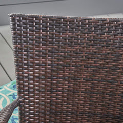LITTLETON PE WICKER STACKING CHAIR,2PCS