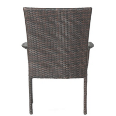 LITTLETON PE WICKER STACKING CHAIR,2PCS