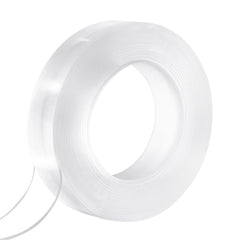 Double Sided Tape Heavy Duty, 16 ft Long Nano Mounting Tape, Strong Adhesive & Reusable, Clear Two Sided Wall Tape, Removable Poster Picture Hanging Strips for Home, Office, Car, Outdoor Use