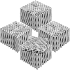 Interlocking Tile 50PCS Gray, Drainage Tiles 12" x 12" Splicing, PVC Interlocking Drainage Floor Tiles, Non-Slip Drainage Holes for Restroom, Bathroom, Kitchen, Pool, Wet Areas