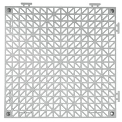 Interlocking Tile 50PCS Gray, Drainage Tiles 12" x 12" Splicing, PVC Interlocking Drainage Floor Tiles, Non-Slip Drainage Holes for Restroom, Bathroom, Kitchen, Pool, Wet Areas