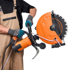Electric Concrete Saw, 14 in Circular Saw Cutter with 5 in Cutting Depth, Wet/Dry Disk Saw Cutter Includes Water Line, Pump and Blade, for Stone, Brick, Porcelain, Concrete, 3200W/15A Motor