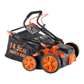 2-in-1 Electric Dethatcher and Scarifier, 16-Inch 15 Amp, Corded Lawn Dethatcher with 14.5-Gallon Thatch Collection Bag, 5-Position Depth Adjustment, Walk Behind Machine for Garden Yard Grass