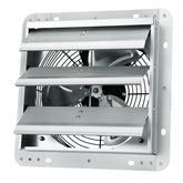 10'' Shutter Exhaust Fan, High-speed 820 CFM, Aluminum Wall Mount Attic Fan with AC-motor, Ventilation and Cooling for Greenhouses, Garages, Sheds, Shops, FCC