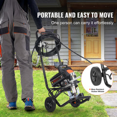 Stand Airless Paint Sprayer, 950W 3000PSI High Efficiency Electric Airless Sprayer With Cart, Paint Sprayers for Home Interior and Exterior Furniture and Fences, Fine And Even Painting Effect