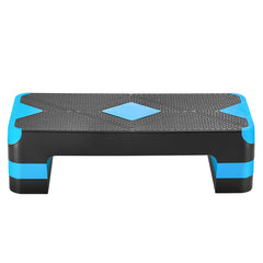 Aerobic Exercise Step Platform Height Adjustable Workout Stepper 4 Riser Blue